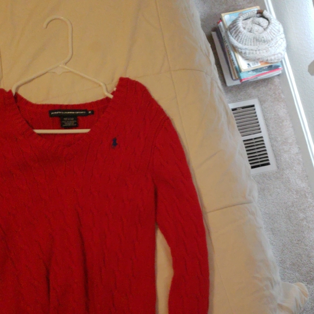 Ralph Lauren Vibrant Red Crew Neck Sweater